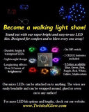 LED Kit for Clothes - Rechargeable, 4-mode DIY LED kit, Make an LED Costume in minutes!