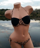 Black Leopard Bikini Set