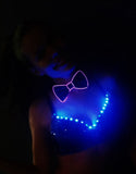 Light Up EL Wire Bow Tie - Twisted Glow